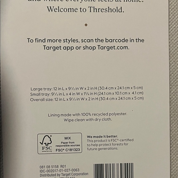 Threshold Desk Tray Set in Cream and Brown - Picture 8 of 8